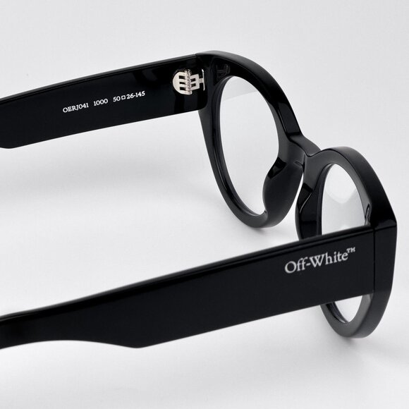 Off-White STYLE 41 Eyeglasses – Black Round Frame Blue Light| Model OERJ041 1000 - Picture 8 of 9